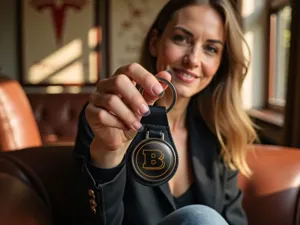 Brabus Key Chain Leather Durable Material Collection